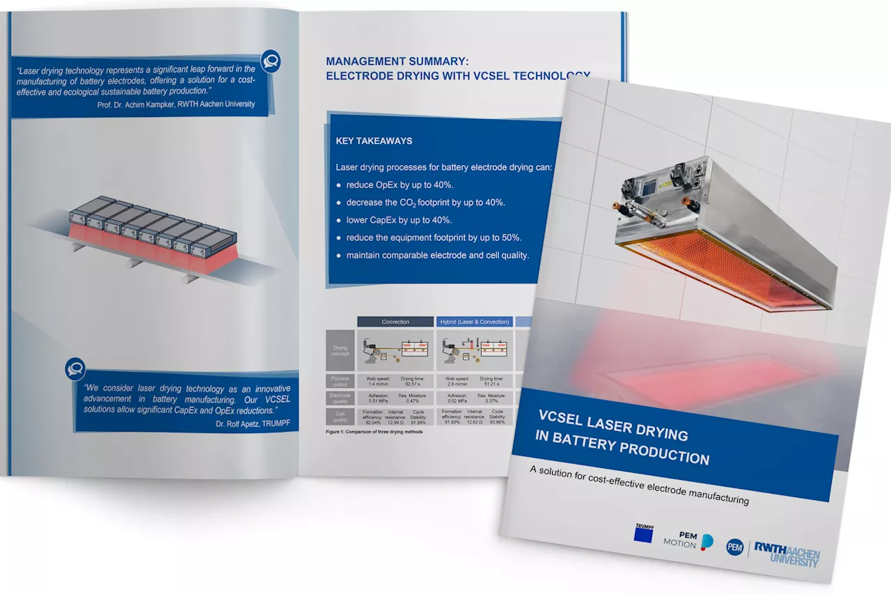 Aachener forscher verkürzen Elektroden-Trocknungszeit mit Laser-Verfahren