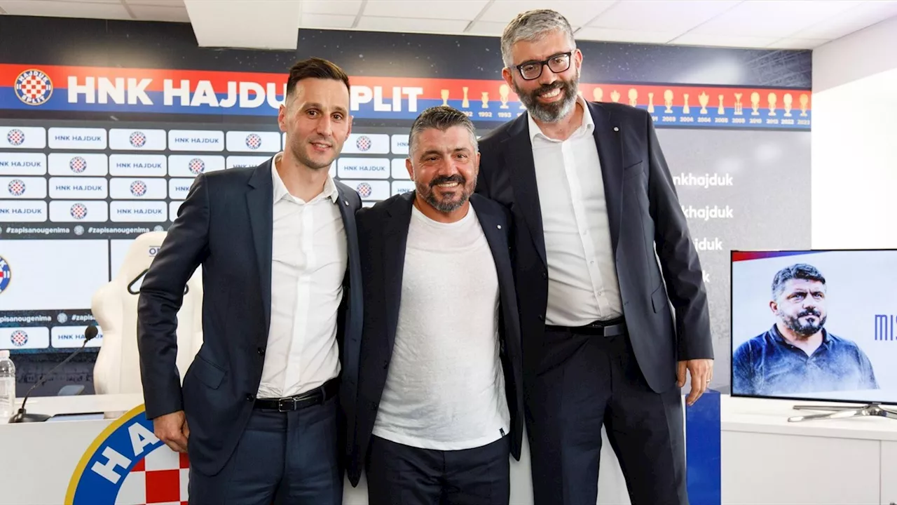 Gennaro Gattuso si presenta all'Hajduk Spalato con Kalinic: 'Amo le sfide, questa è la mia partita più importante'