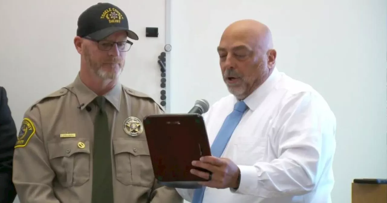 Tooele County deputy honored for saving 2 people from river while off duty