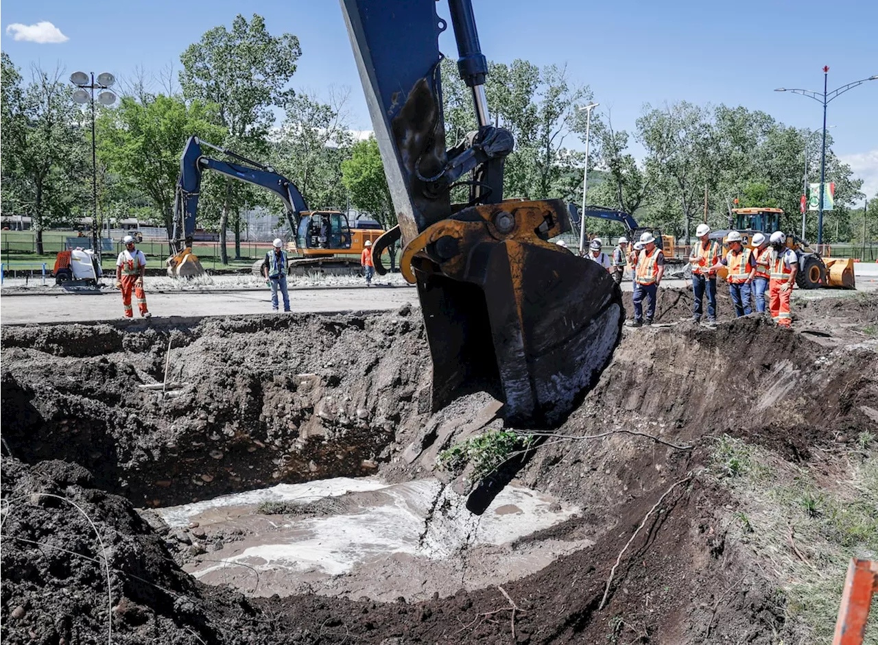 Calgary marks two weeks of water restrictions as pipe pieces arrive from San Diego