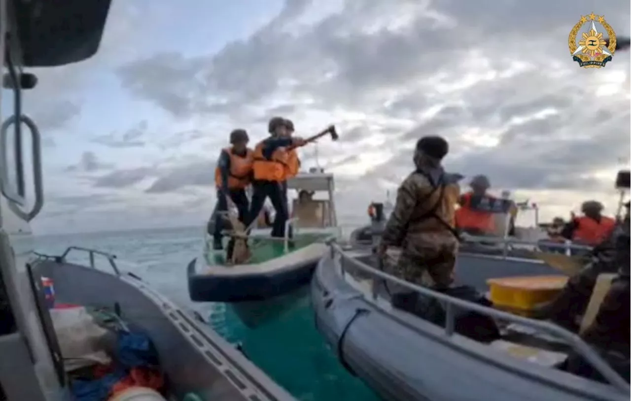 AFP pics show China Coast Guard wielded bladed weapons at Filipino troops