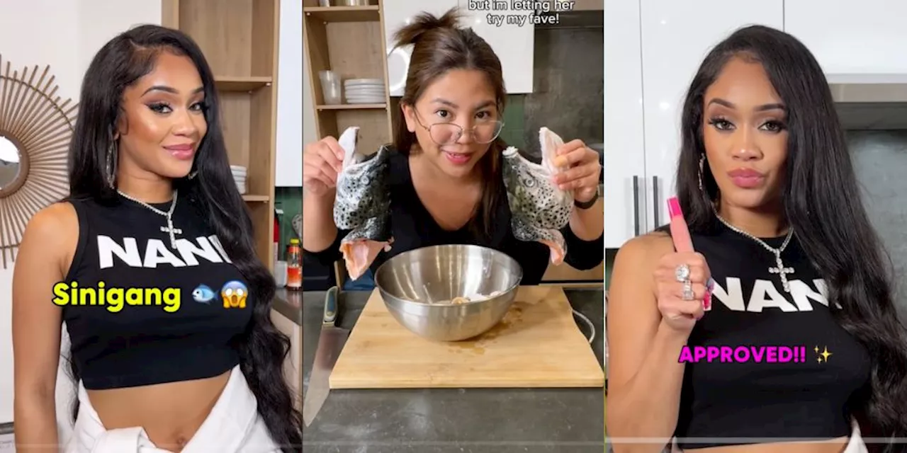 Saweetie enjoys salmon sinigang prepared by ‘Lumpia Queen’ Abi Marquez