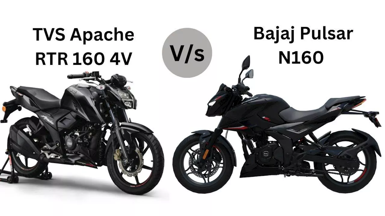 Bajaj Pulsar N 160 Vs Tvs Apache RTR 160 4V: 160 सीसी की इन दोनों बाइक्‍स में से कौन है बेहतर, जानें डिटेल