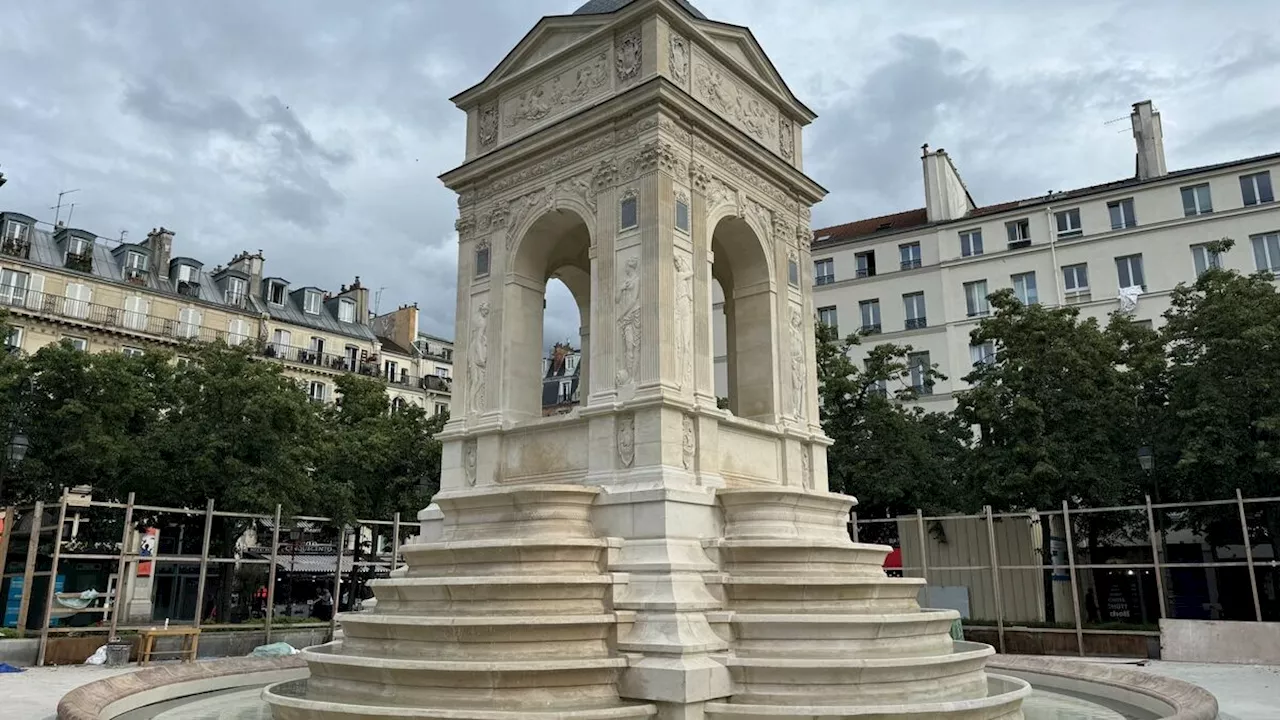 Paris : abîmée par la pollution et les intempéries, la fontaine des Innocents retrouve des couleurs