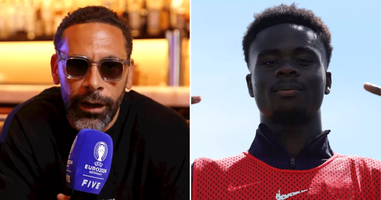 Rio Ferdinand suggests new position for Bukayo Saka if England star misses Denmark Euro 2024 clash