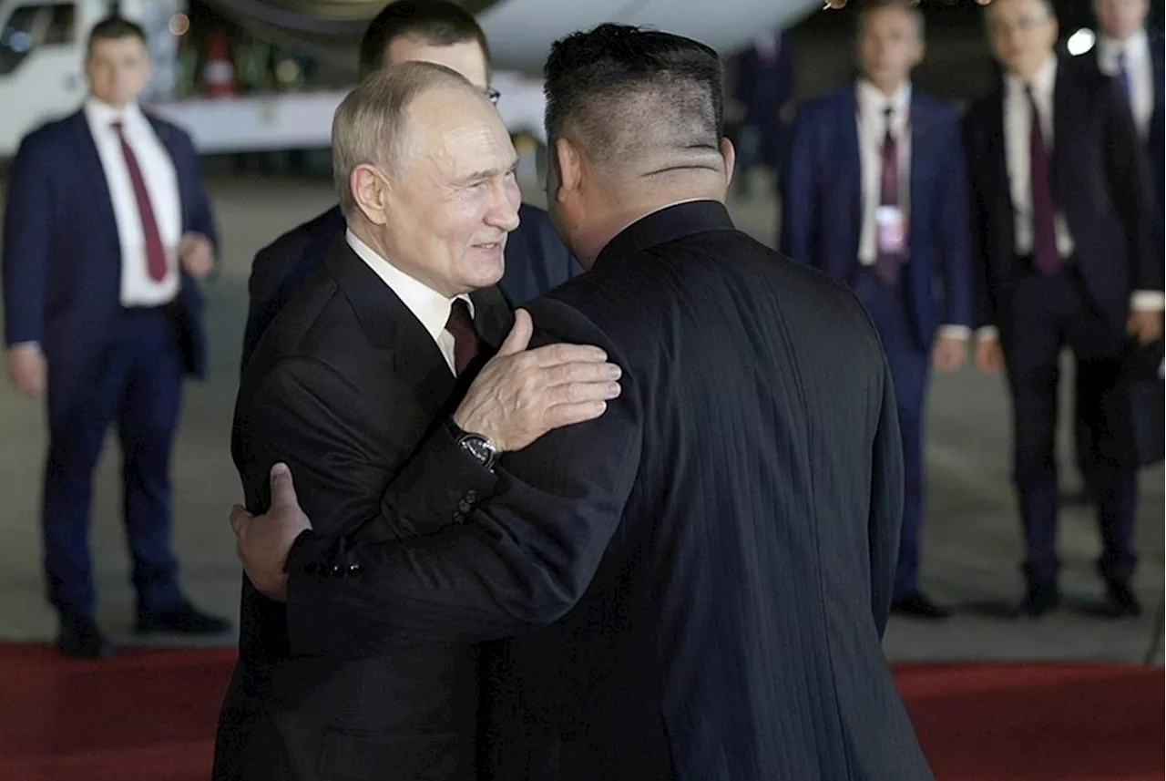 Video Shows Russia's Vladimir Putin Embracing Kim Jong Un in North Korea