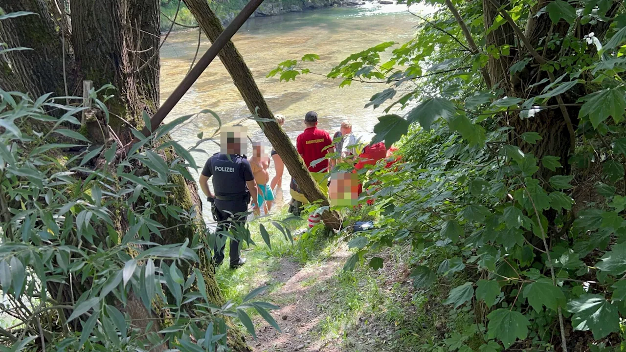 Badeunfall in der Erlauf bei Golling: Wehren rückten zur Rettung an