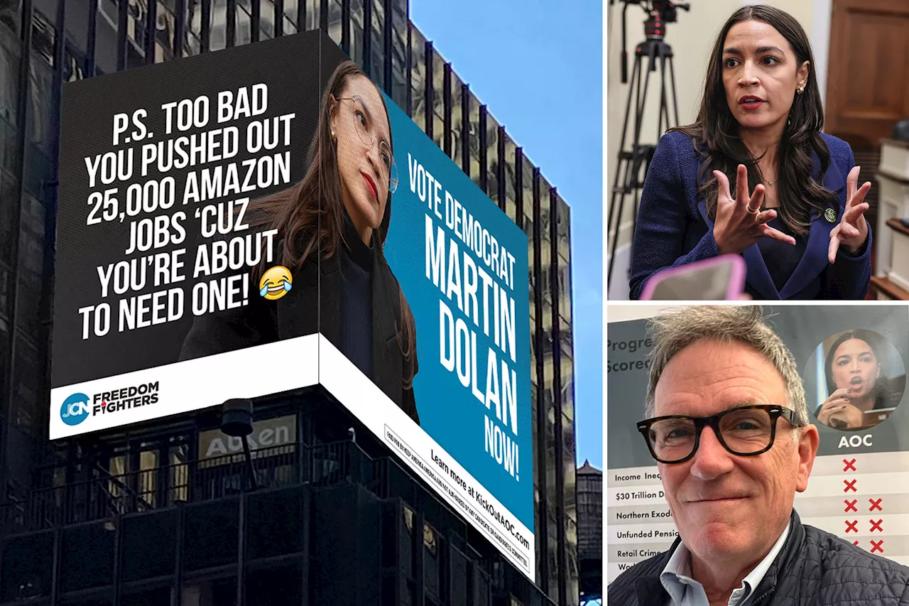 Conservative group backs AOC primary challenger Marty Dolan with Times Square billboards, $100K in media promos