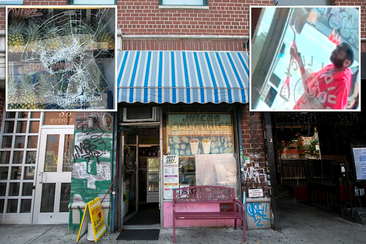 NYC juice bar owner fed up with crime, 'chaos' will close or relocate after wacko smashed store window