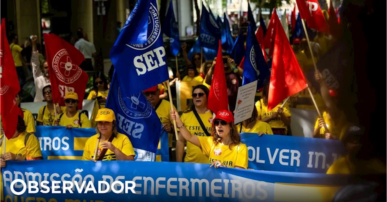 Enfermeiros de centros de saúde da região de Lisboa em greve a 4 de julho