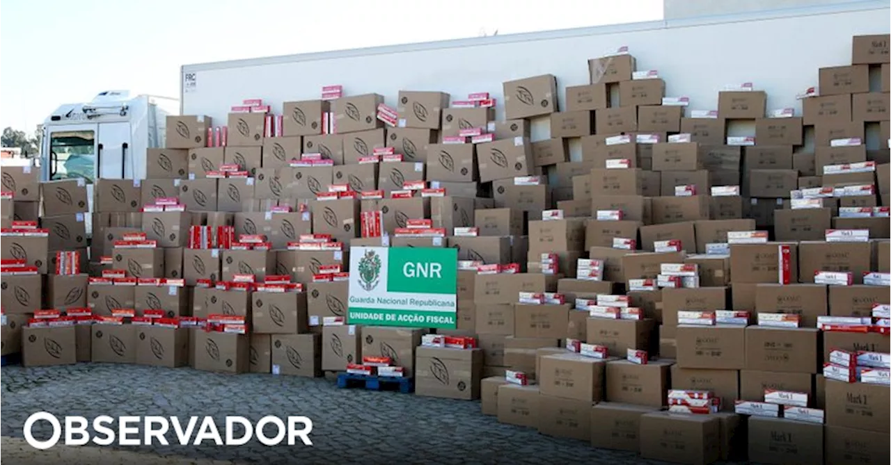 GNR apreendeu cerca de 5,5 milhões de cigarros no valor de 1,360 milhões de euros