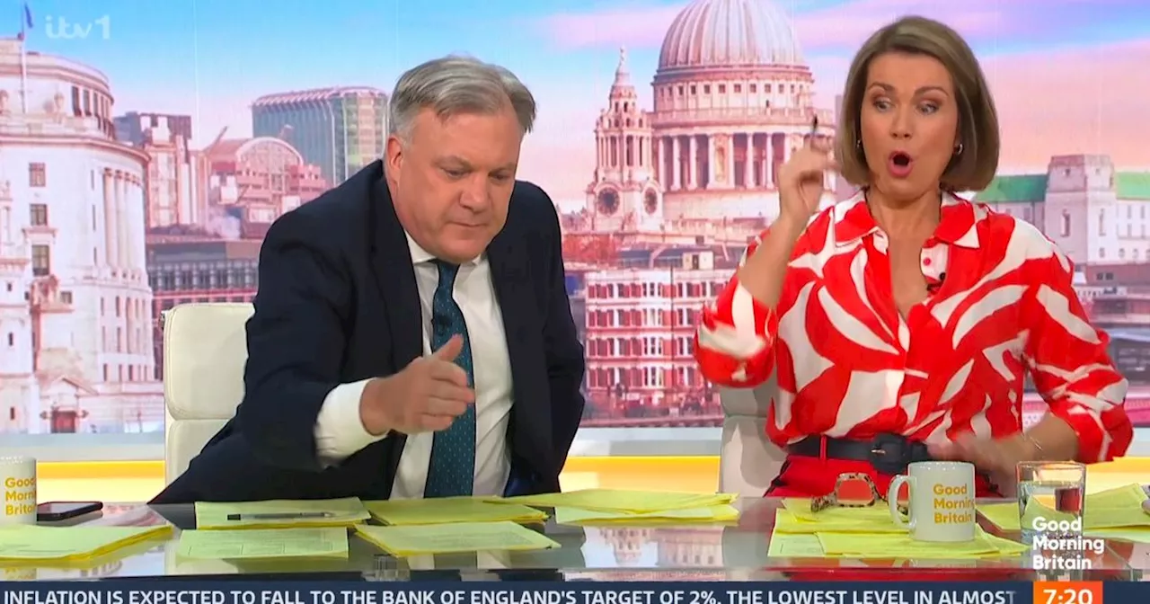 GMB's Susanna Reid screams at Ed Balls' grim act live on air