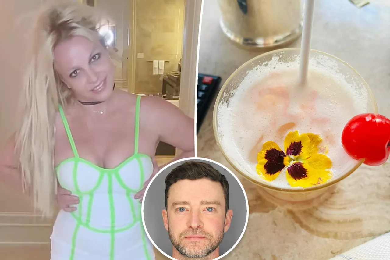 Britney Spears shares cryptic cocktail photo on Las Vegas trip after ex Justin Timberlake's arrest