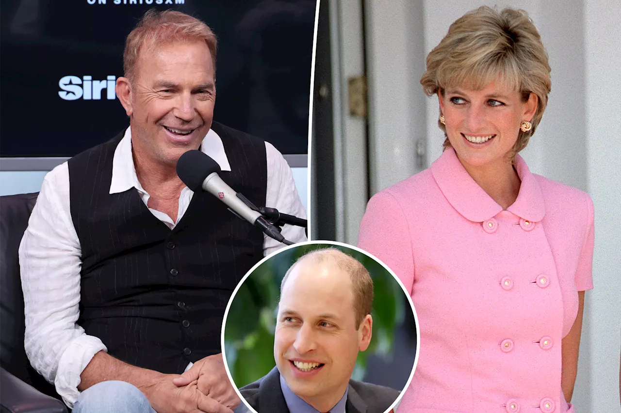 Kevin Costner claims Princess Diana 'fancied' him, according to Prince William