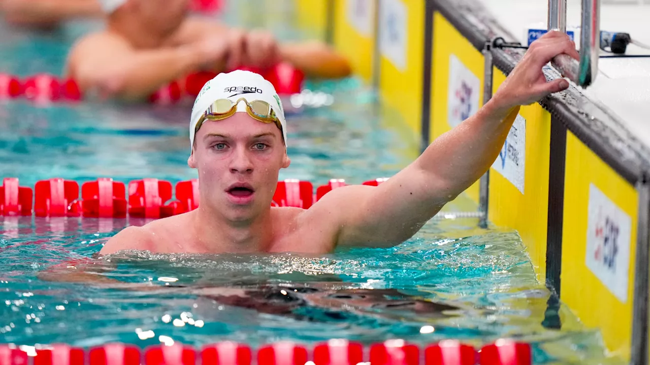 Natation (championnats de France): 'Jusqu'ici tout va bien' pour Léon Marchand dans sa 'journée test'