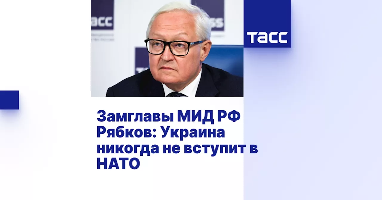 Замглавы МИД РФ Рябков: Украина никогда не вступит в НАТО