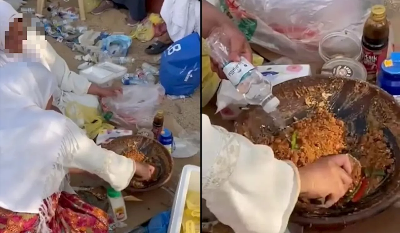 [Video] Orang Ramai ‘Tepuk Dahi’ Lihat Aksi Jemaah Haji Dari Indonesia Berniaga Rojak Tepi Jalan