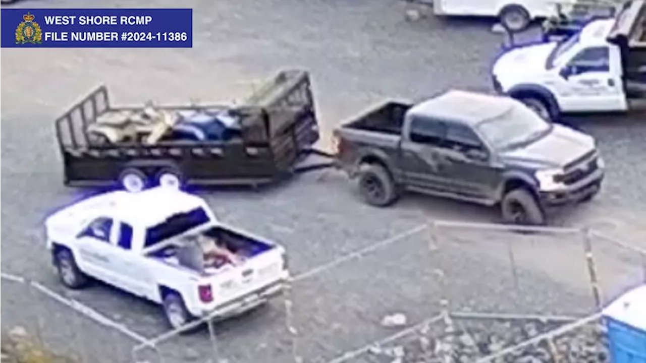 Surveillance video shows theft of trailer with two ATVs in Langford