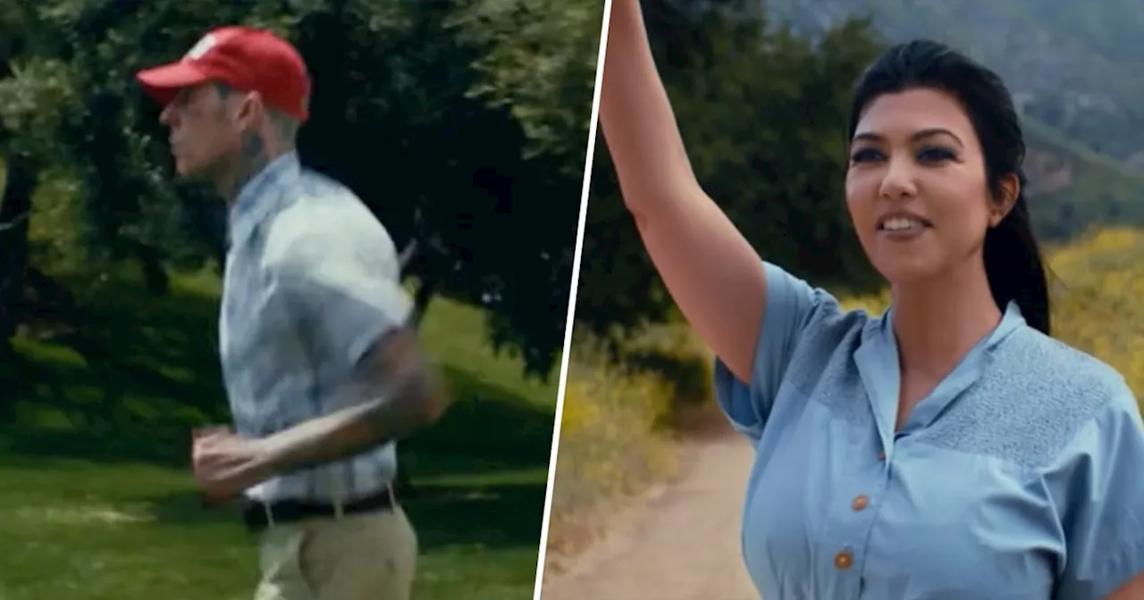 Travis Barker And Kourtney Kardashian Re-Create 'Forrest Gump' Scenes For New Health Brand, Run Travis Run