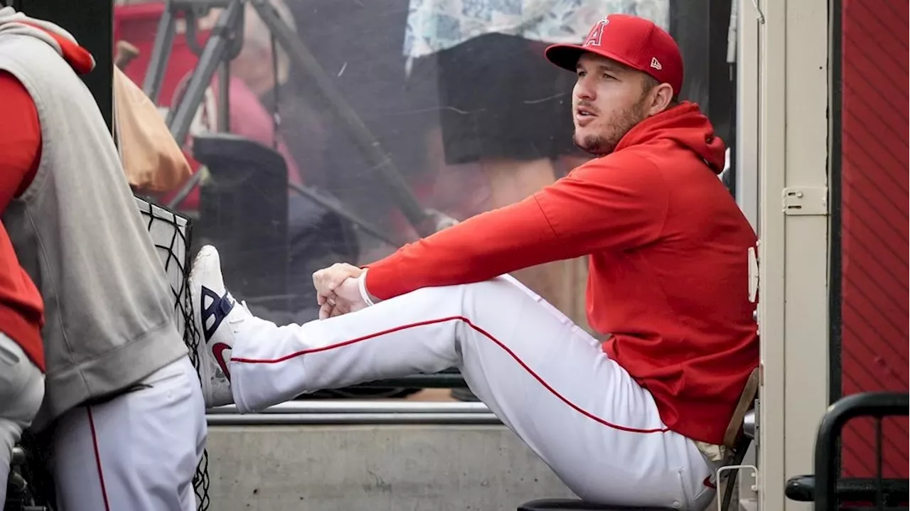 Trout still isn't running nearly seven weeks after the Angels star had knee surgery