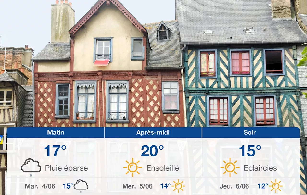 Météo Rennes: prévisions du lundi 3 juin 2024