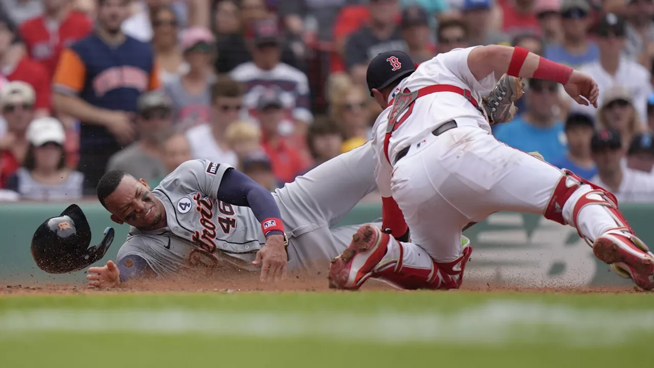 Javier Báez’s 2-run single in 10th helps Tigers beat Boston 8-4 to send Red Sox to first Sunday loss