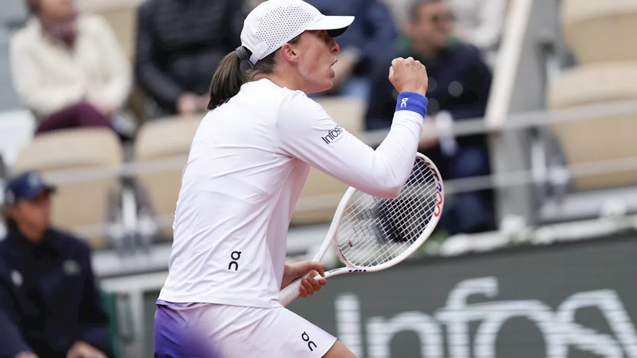 No marathon this time as Swiatek sprints into French Open quarterfinals