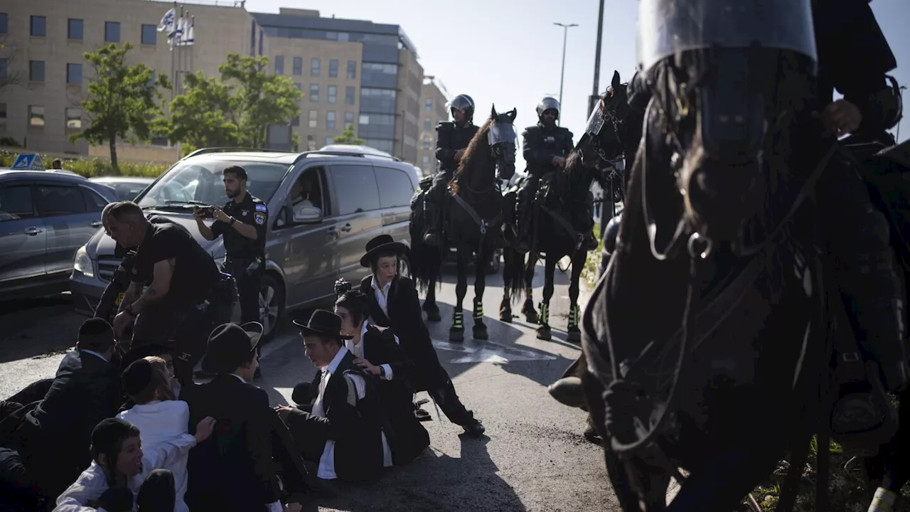 Ultra-Orthodox protesters block Jerusalem roads ahead of Israeli court decision on draft exemptions