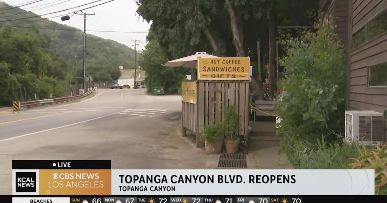 Stretch of Topanga Canyon Boulevard reopens ahead of schedule after landslide