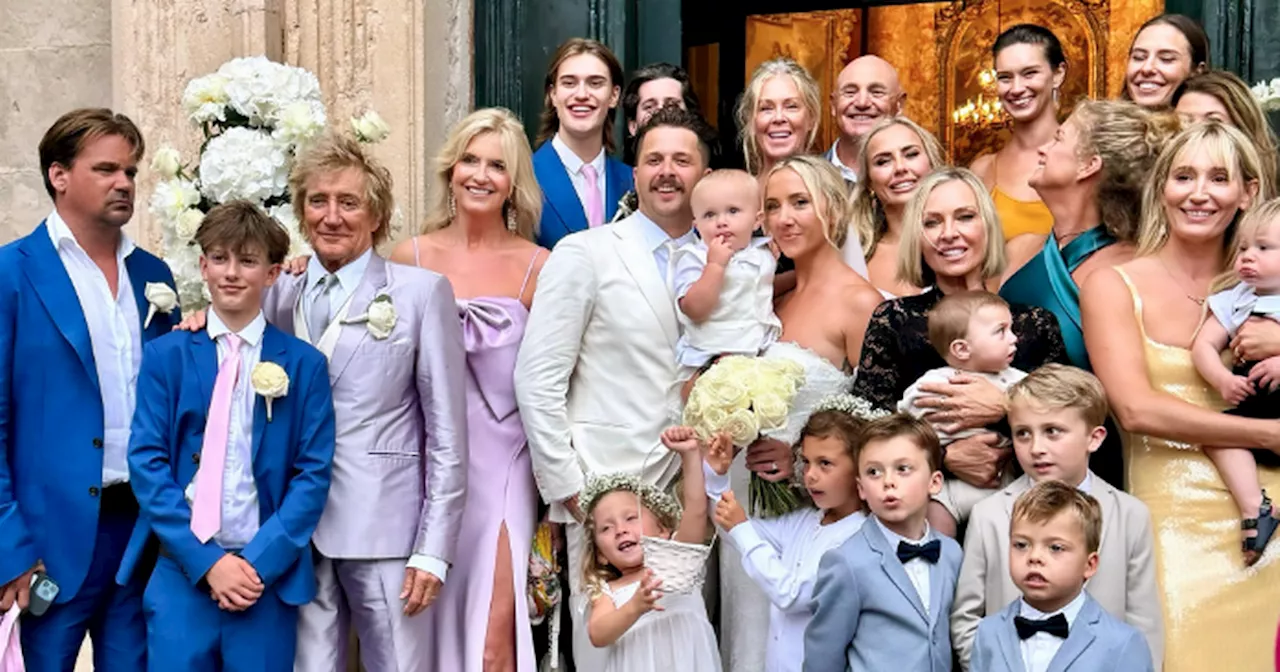 Rod Stewart 'immensely proud' as he shares family photo from son Liam's wedding