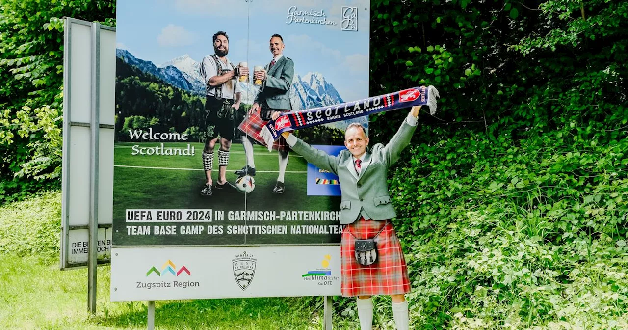 Scots expat living in Scotland's Euros 2024 camp becomes town's posterboy