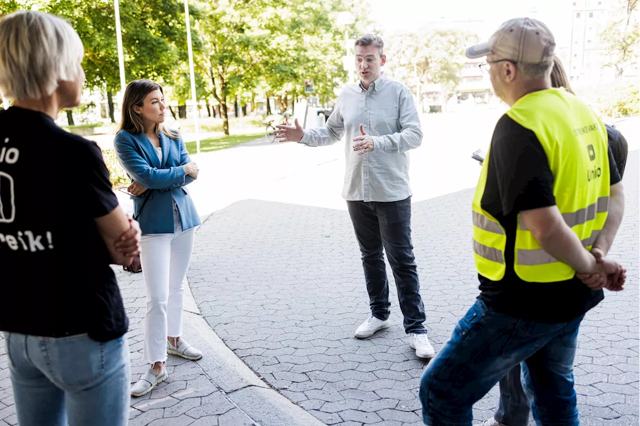 Høyre møter streikende for første gang: – En politisk diskusjon