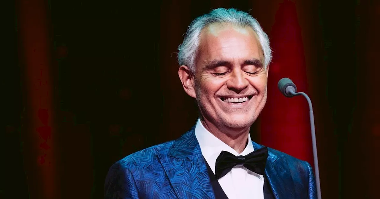 See Andrea Bocelli during the Cunard Queen Anne ceremony