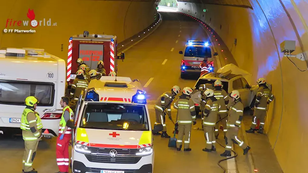 Sbg: Wieder Unfall mit Personenrettung auf der A 10 bei Pfarrwerfen → Reittunnel