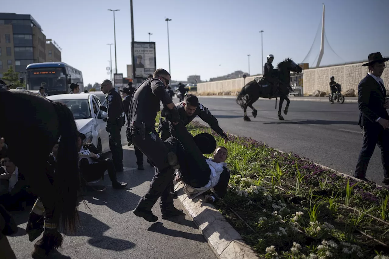 Ultra-Orthodox protesters block Jerusalem roads ahead of Israeli court decision on draft exemptions