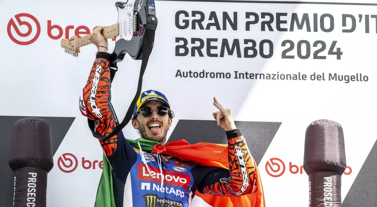 Gp Mugello, Bagnaia vince in Italia, Bastianini arriva secondo: doppietta Ducati in MotoGp