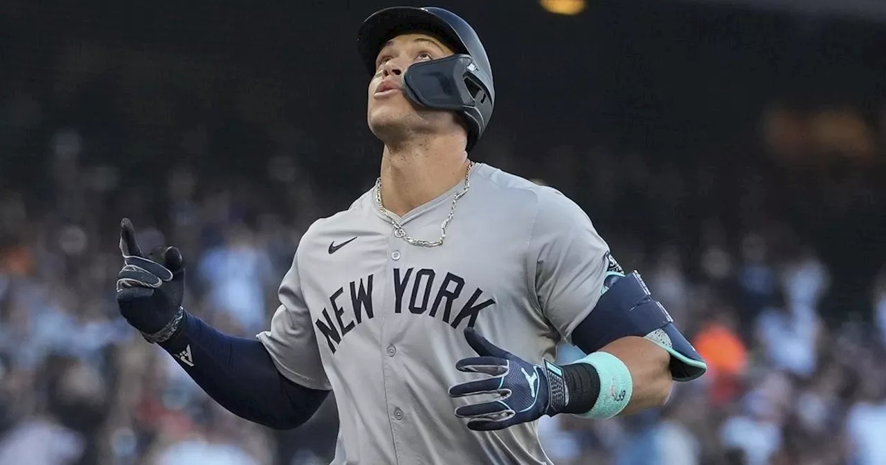 Aaron Judge hits 21st home run to lead the Yankees past the Giants 7-3