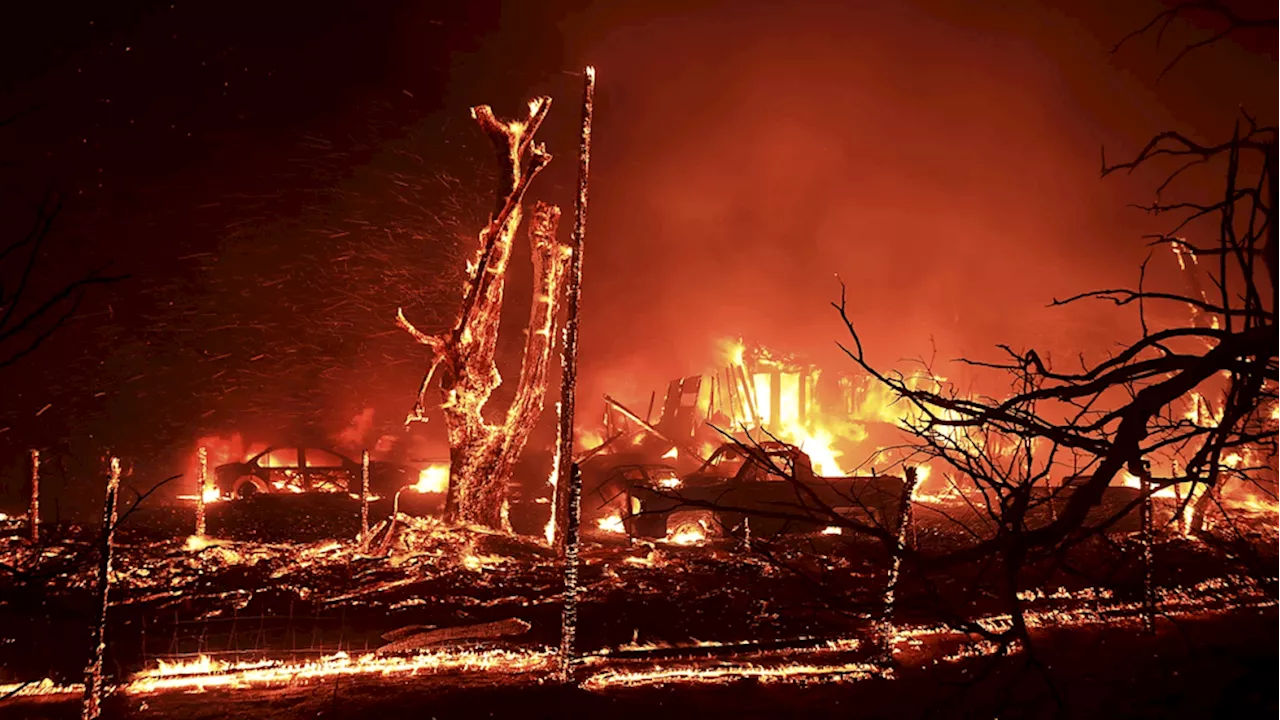 California firefighters battle wind-driven wildfire east of San Francisco overnight