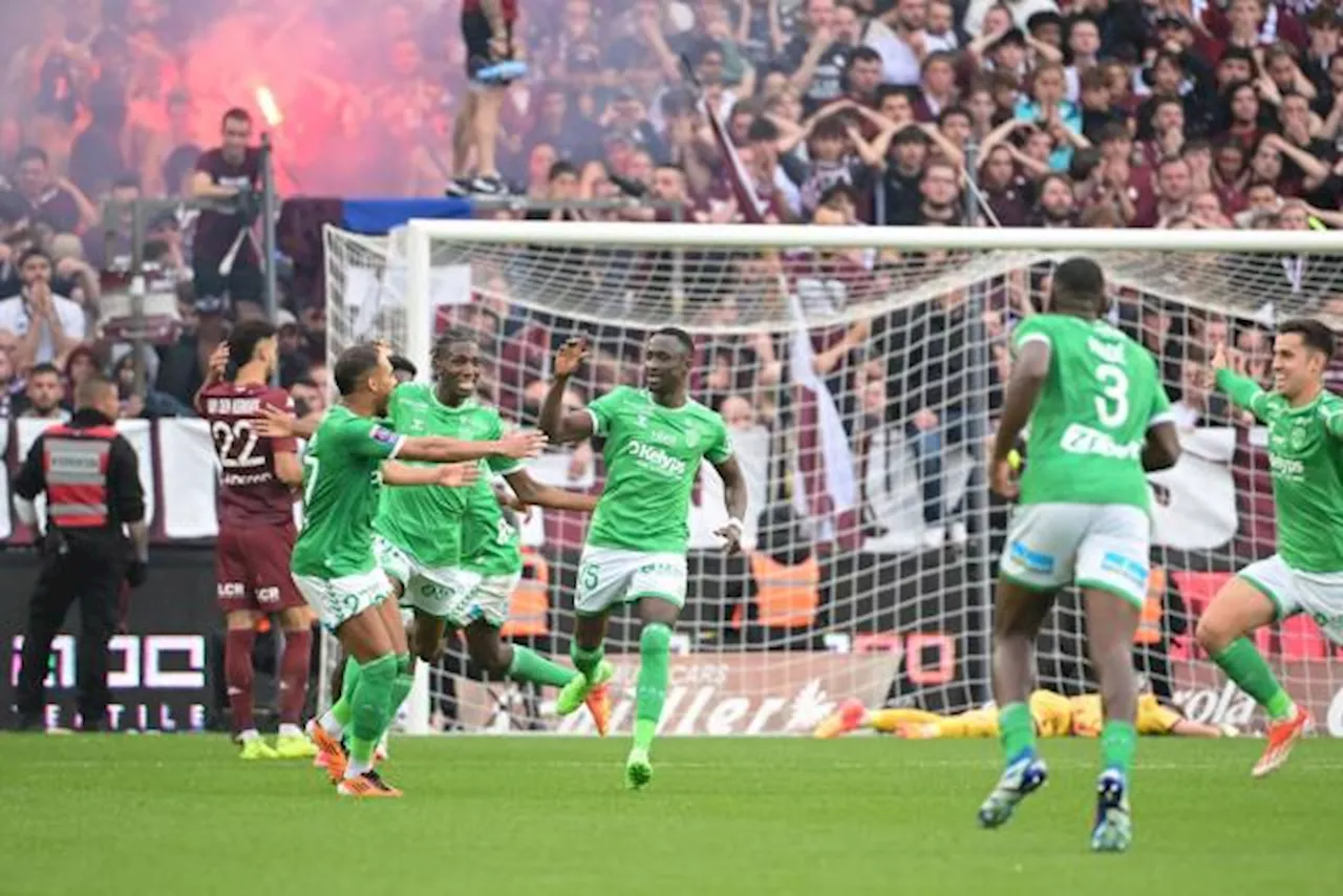 Saint-Étienne remonte en Ligue 1 après son match nul en barrage retour à Metz