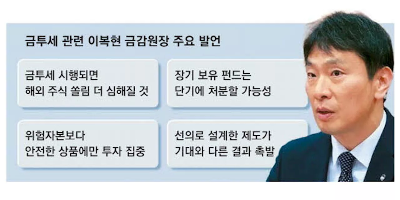 '금투세, 장기투자 막고 韓 이탈 부추겨'