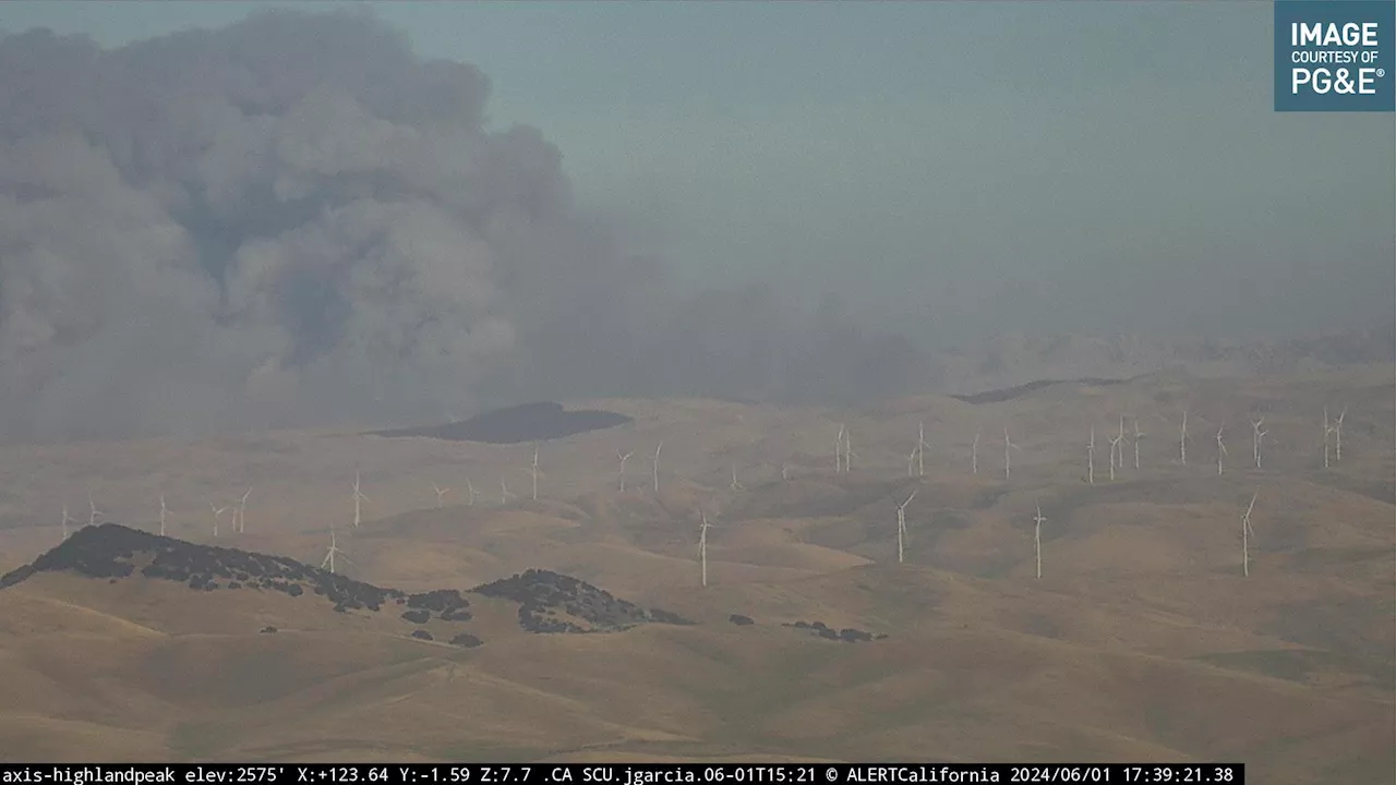 California firefighters battle wind-driven wildfire east of San Francisco overnight