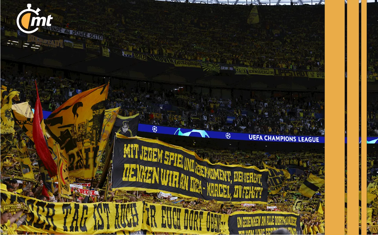 100 mil aficionados del Borussia asistieron a Wembley, 200 los recibieron en Dortmund