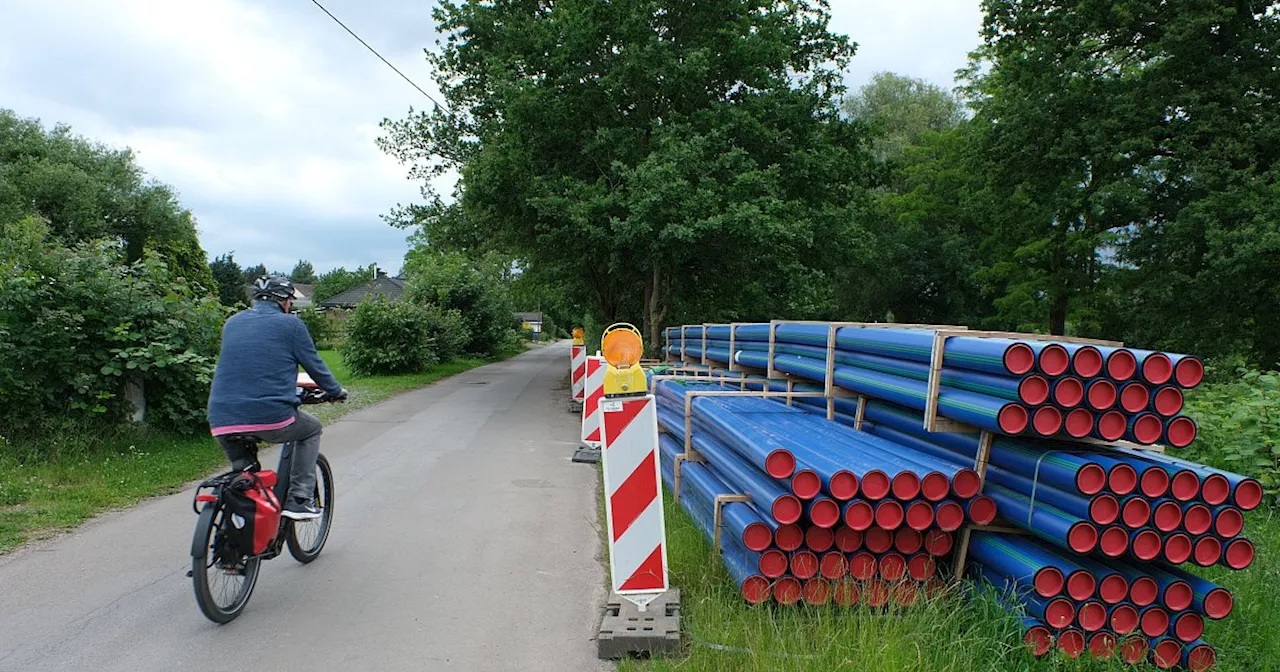 Stadtwerke Bad Oeynhausen bauen Trinkwasserleitung am Pappelsee