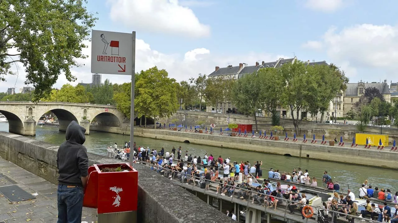 Are French people joking about staging a disgusting protest in the Seine River?