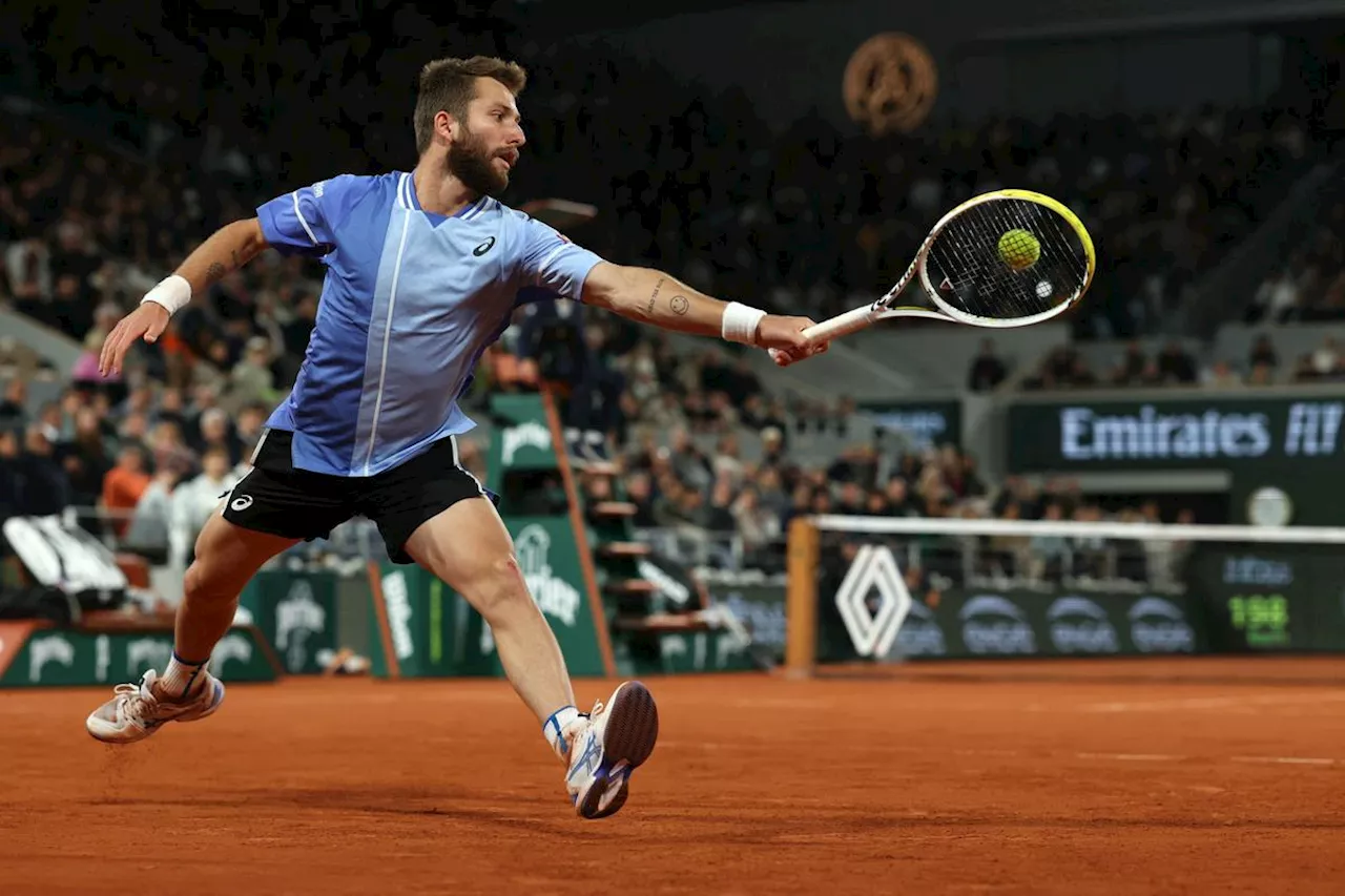 Roland-Garros : Corentin Moutet se heurte au roc Jannik Sinner en huitièmes de finale