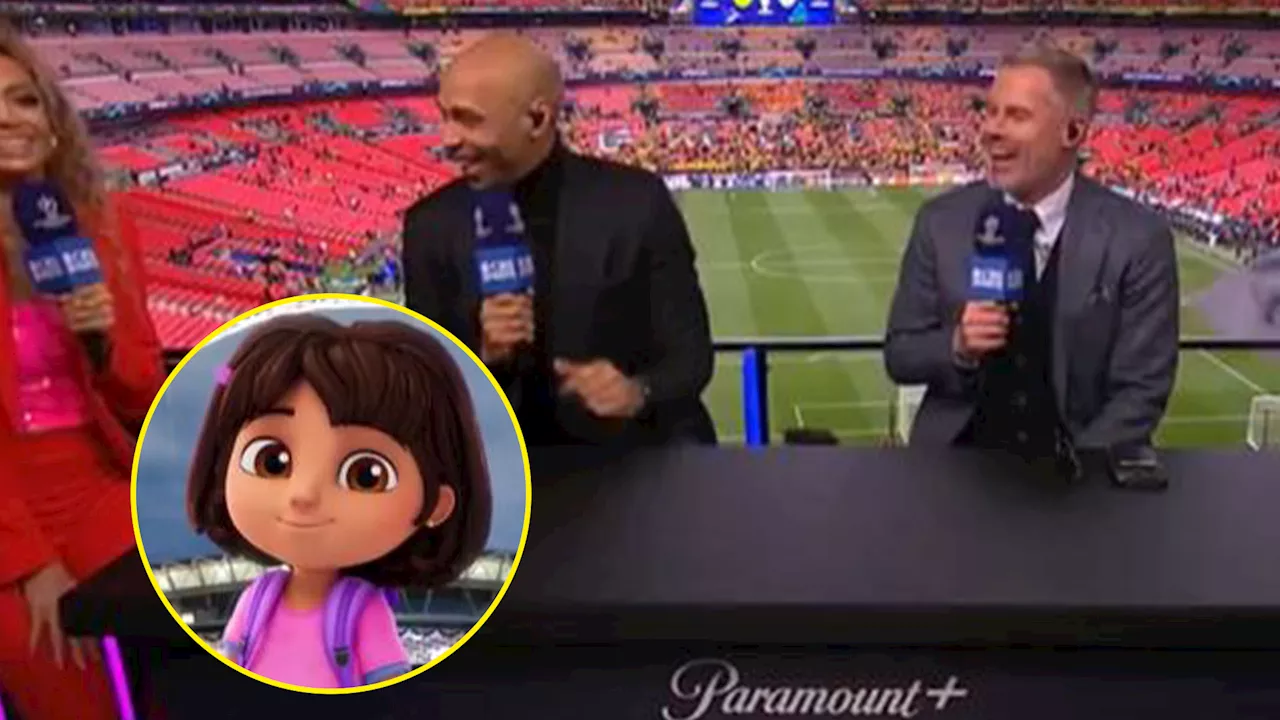 Dora the Explorer mocks Jamie Carragher’s Inter Milan blunder before trolling Arsenal legend Thierry H...