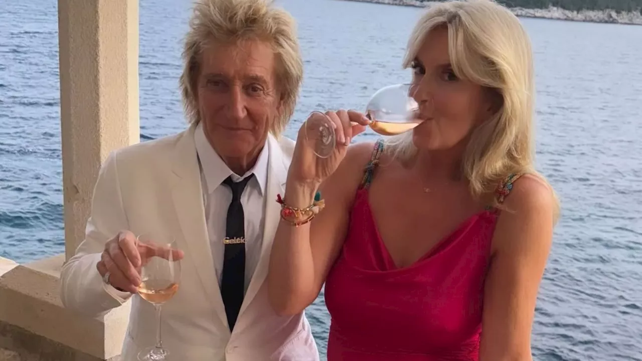 Rod Stewart parties with wife Penny Lancaster at son Liam’s wild boozy wedding in Croatia...