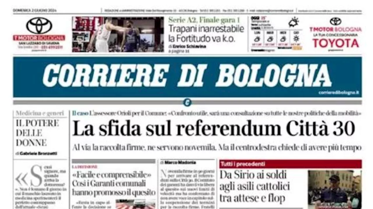 Il Corriere di Bologna: 'Avanti su Italiano, tutto pronto per il sì'