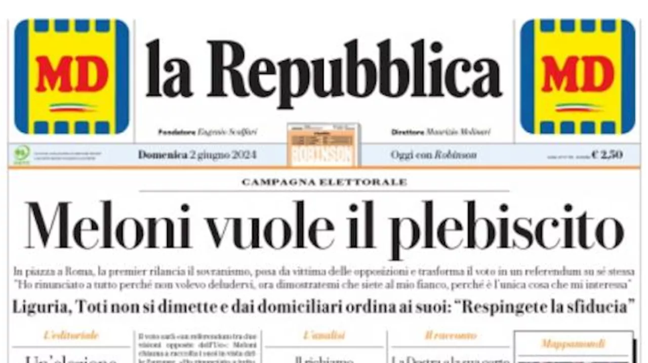 La Repubblica in prima pagina: 'Implacabile Real. Si prende la coppa numero quindici'