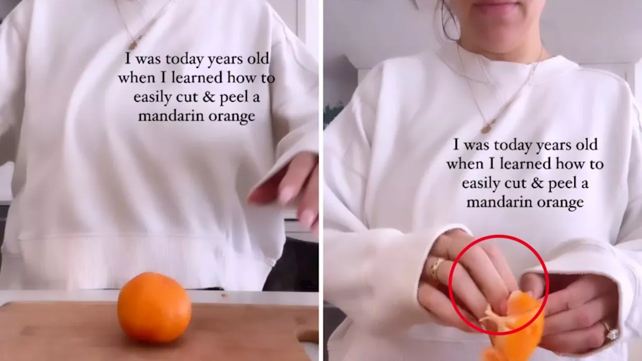 How to peel a mandarin in just seconds: Mum’s ‘life-changing’ hack stuns